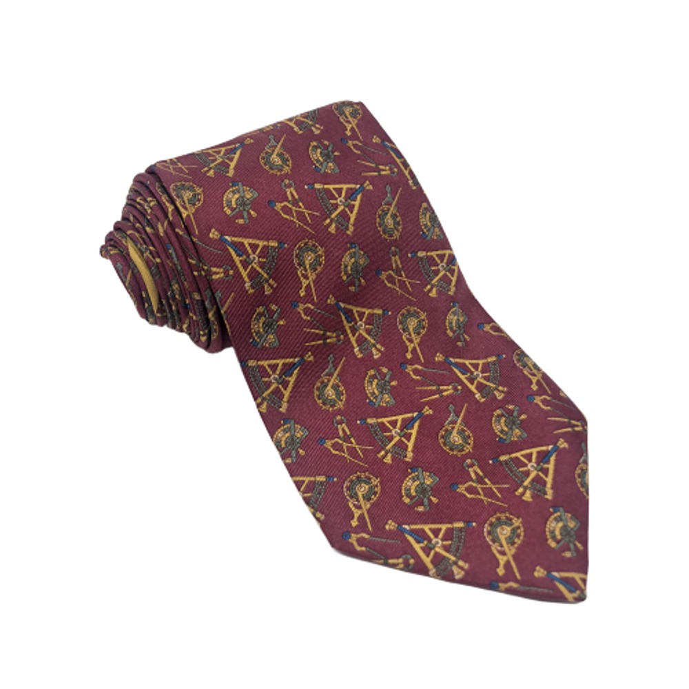 Salvatore Ferragamo Red Spinning Wheel Tie